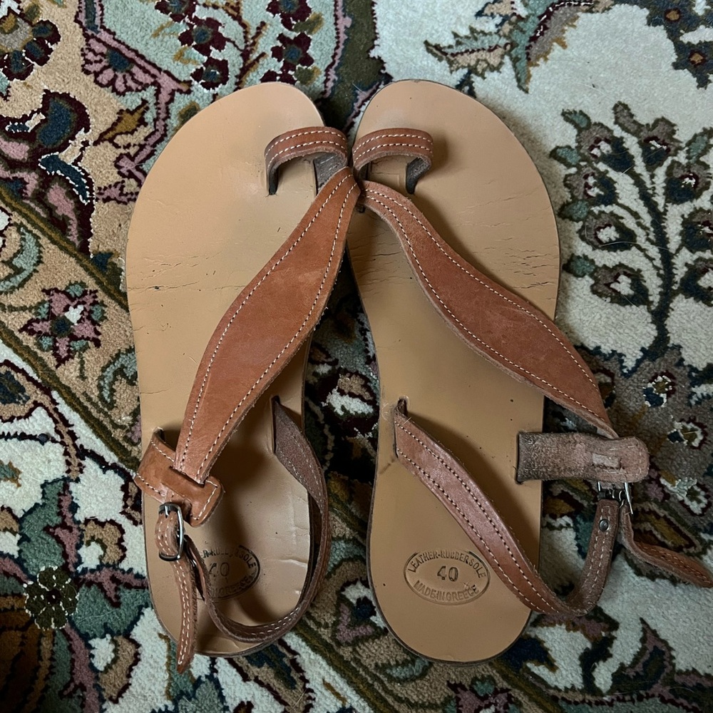 Leather zero drop sandals
